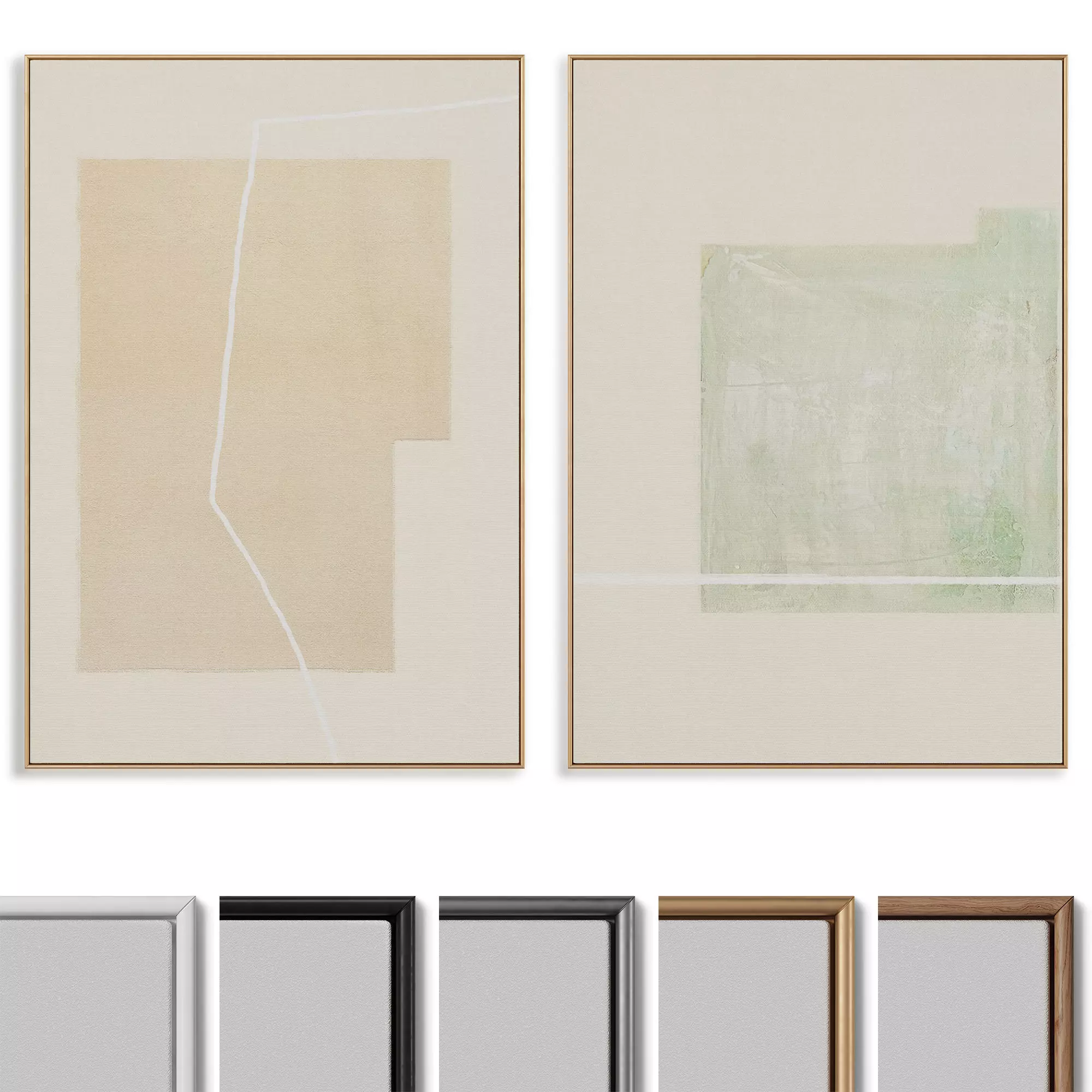 Abstract Painting Frame set 015 3D model_0