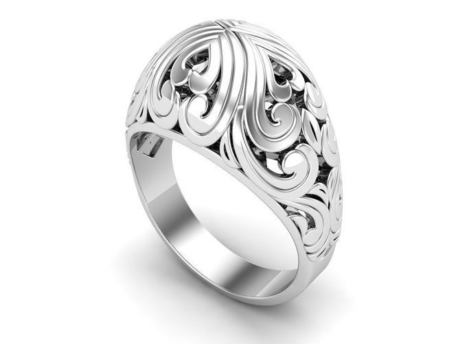 Floral Ring 3D print model