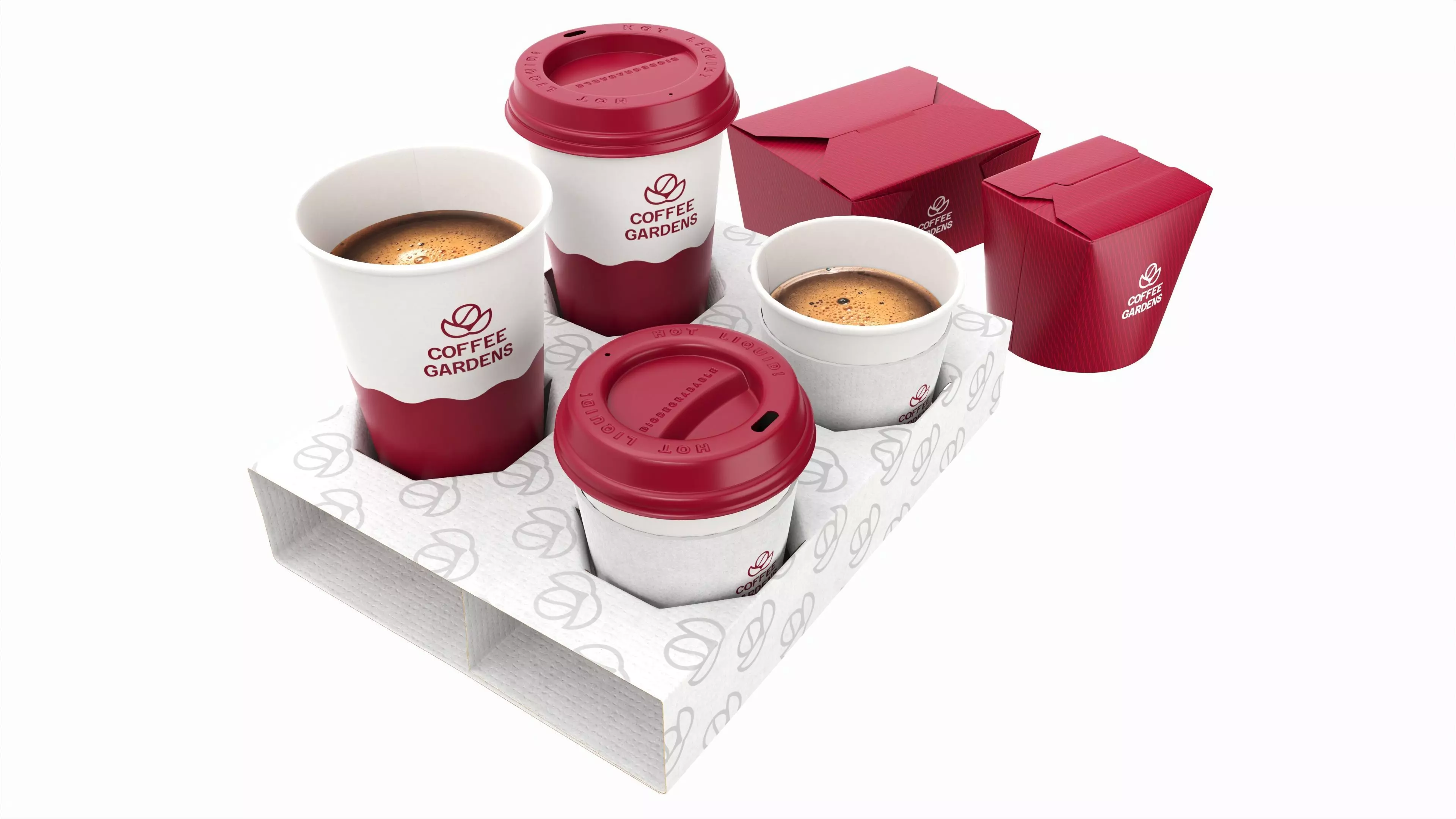 Fast Food Branding Set Mockup 02 3D model_0