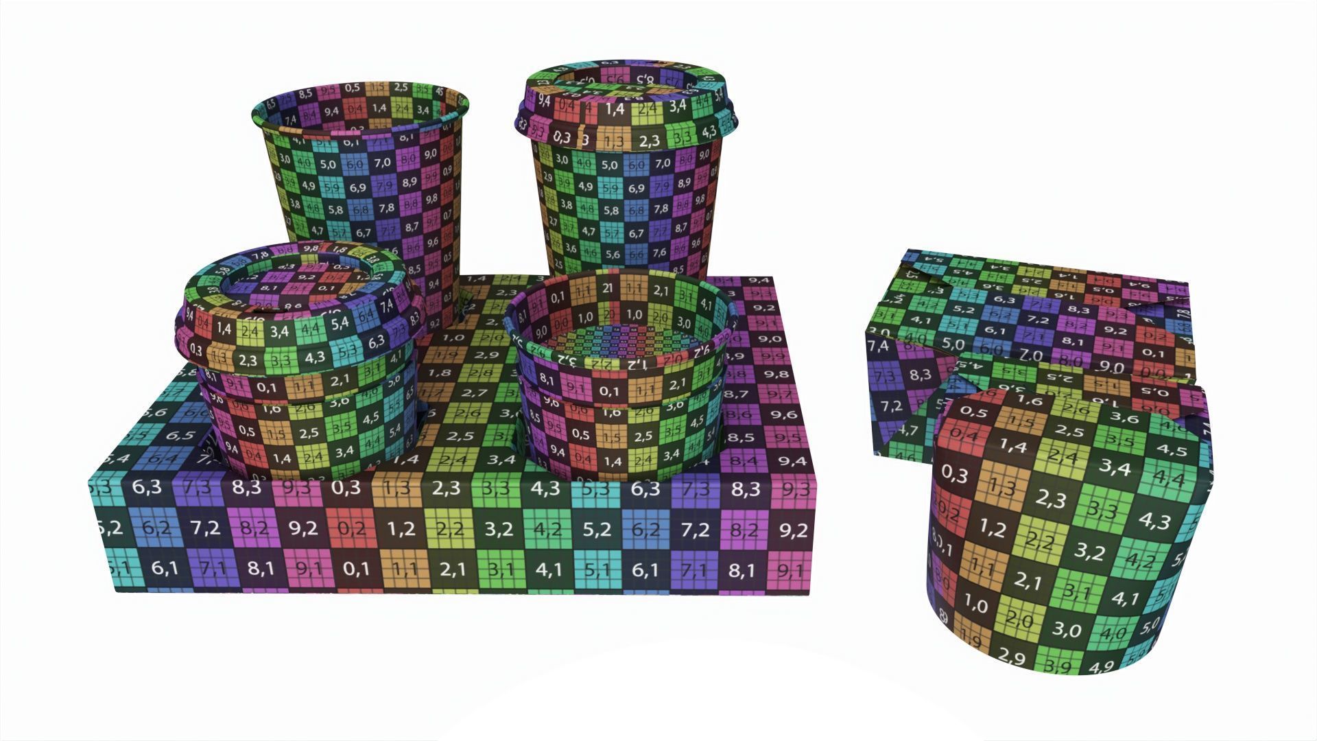 Fast Food Branding Set Mockup 02 3D model_9