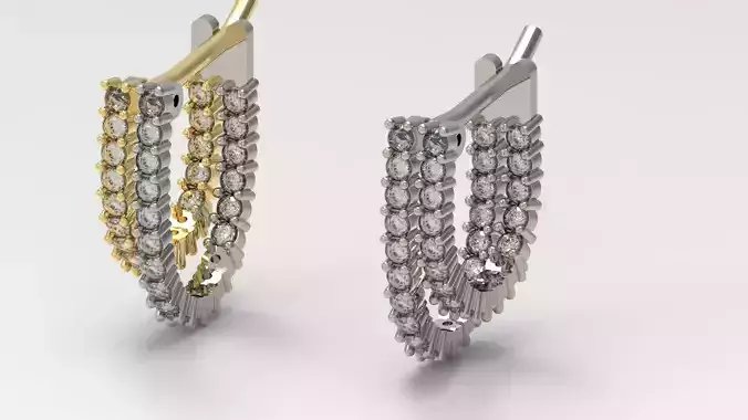 woman luxury jewelry earring je0049 3D print model