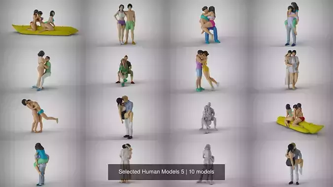 Selected Human Models 5 3D Model Collection Selected Human Models 5 3D Model Collection