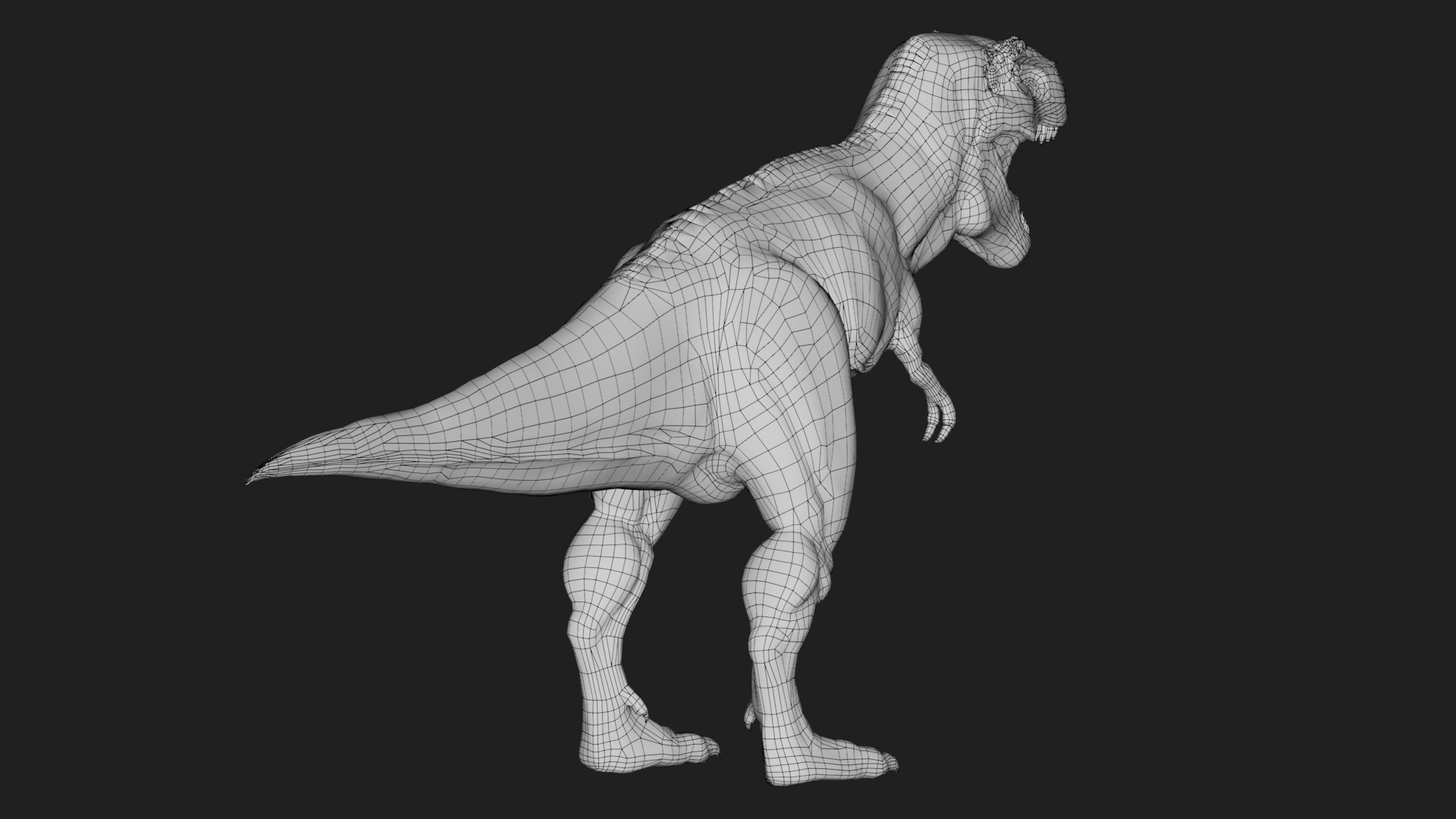 dinosaur Low-poly 3D model_3