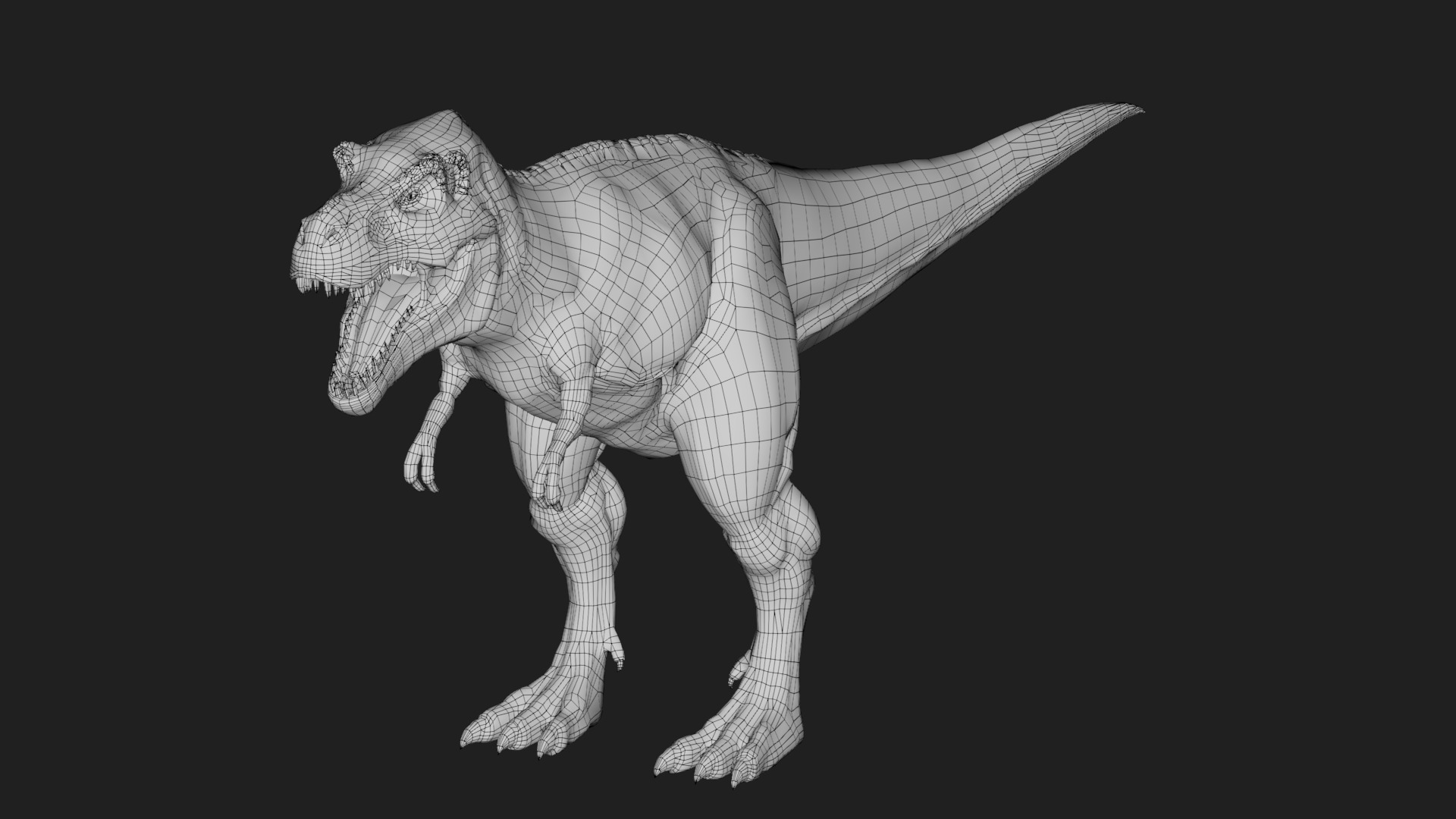 dinosaur Low-poly 3D model_1