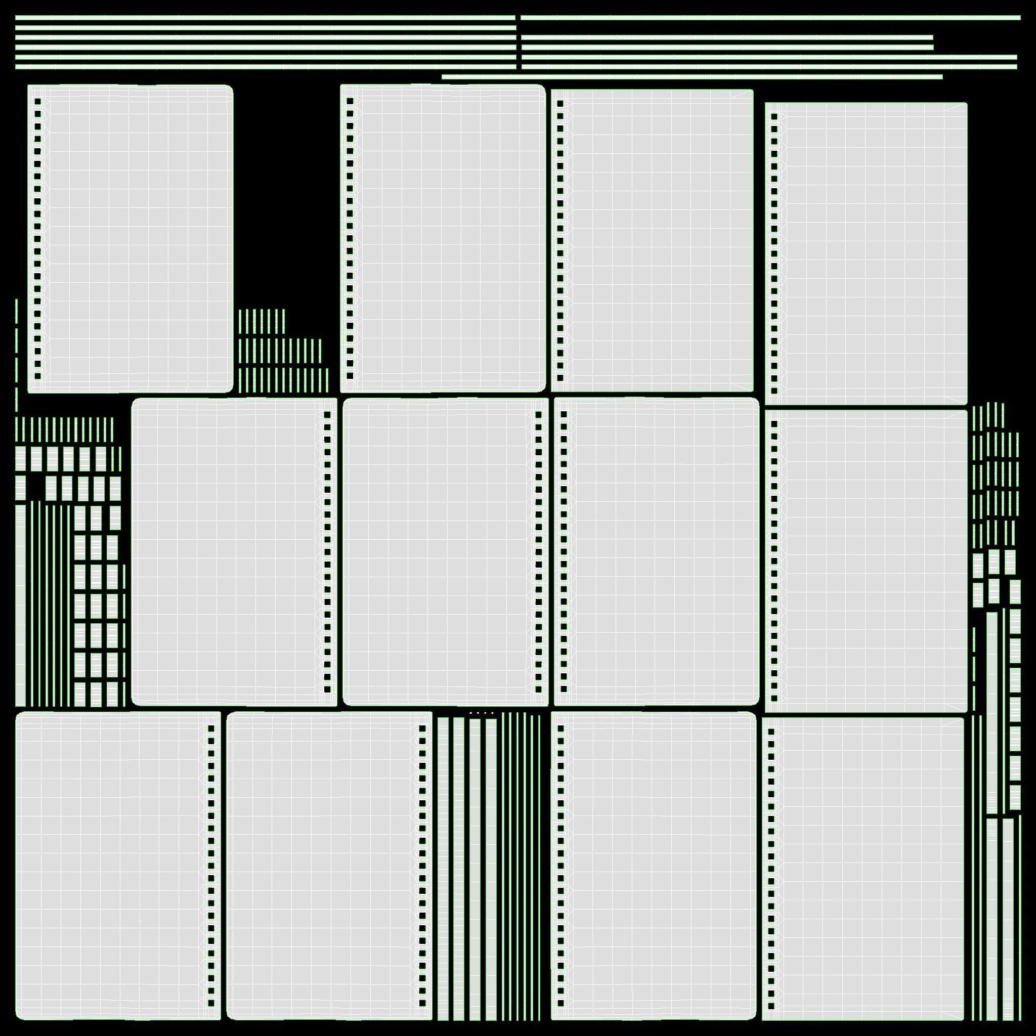 Office Wood Organizer with Supplies 03 3D model_15