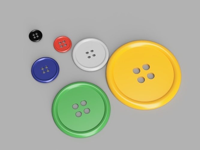 Buttons 5 cm to 1 cm Free 3D print model