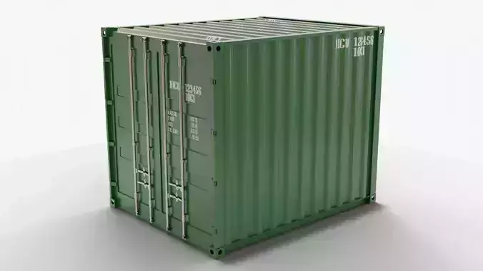10Ft Cargo Container - Green - Clean