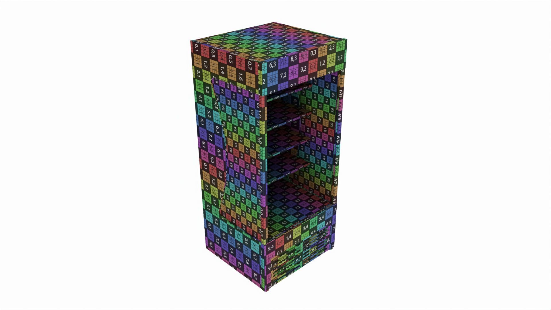 Store open front cooling shelf 3D model_9