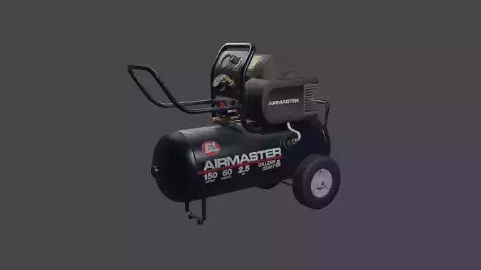 Air compressor PBR Low-poly 3D model