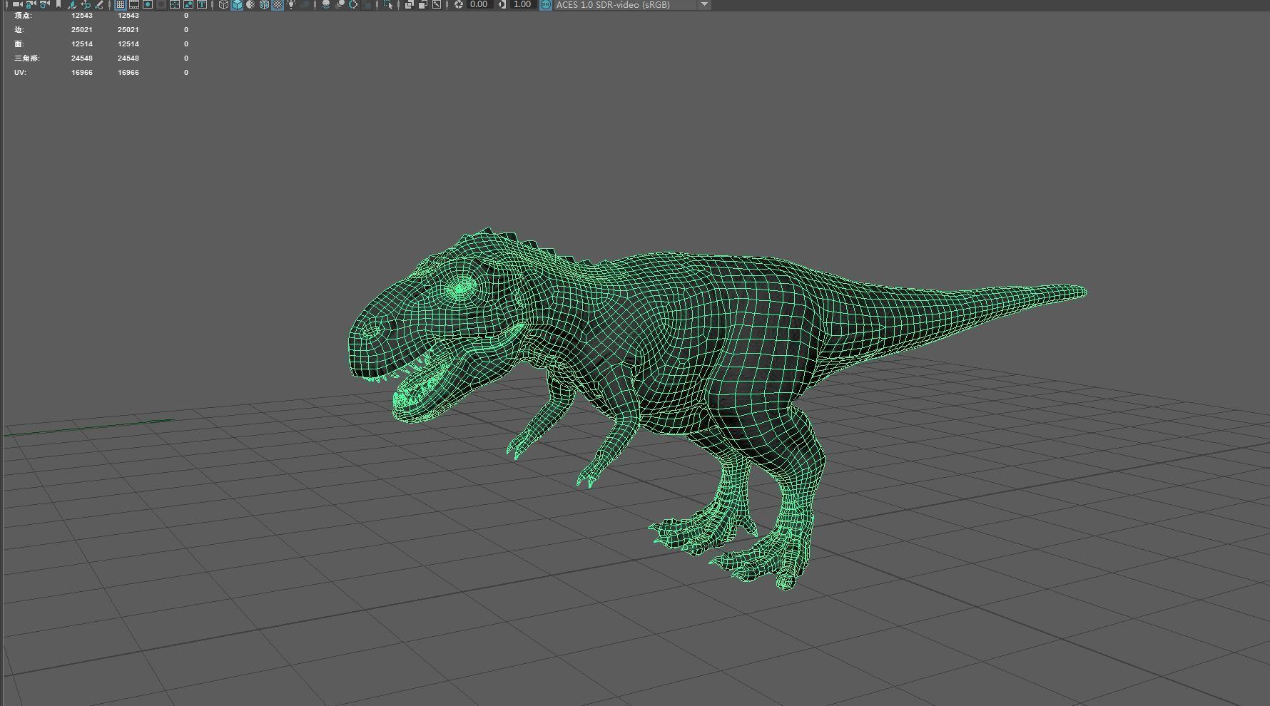 dinosaur Low-poly 3D model_6