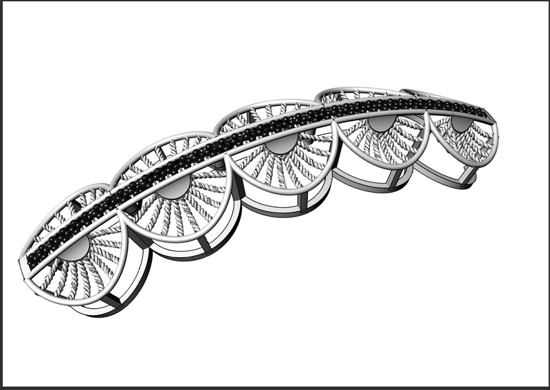 105 Interwoven Gold Bangle 12gm 3D print model_4