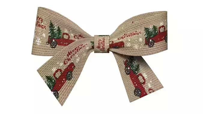 Christmas Bow Ribbon 74 Low-poly 3D model