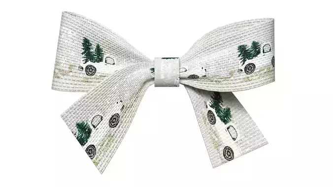 Christmas Bow Ribbon 75 Low-poly 3D model
