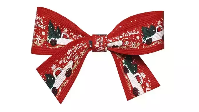 Christmas Bow Ribbon 76 Low-poly 3D model