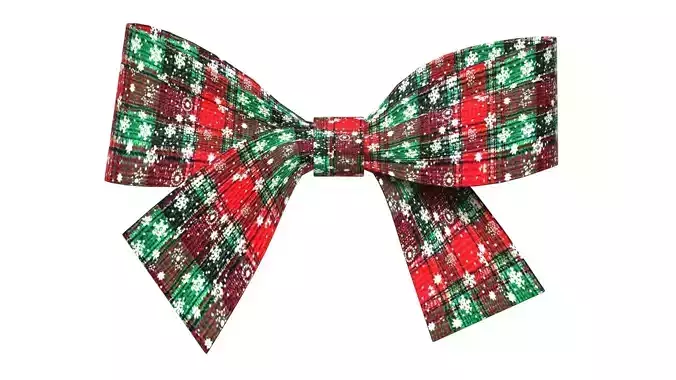Christmas Bow Ribbon 77 Low-poly 3D model