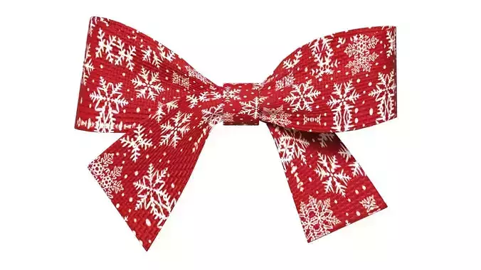 Christmas Bow Ribbon 78 Low-poly 3D model
