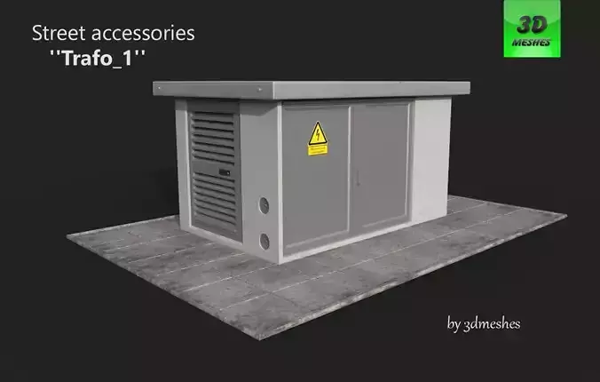 Street accessories - Trafo 1 - PBR lowpoly