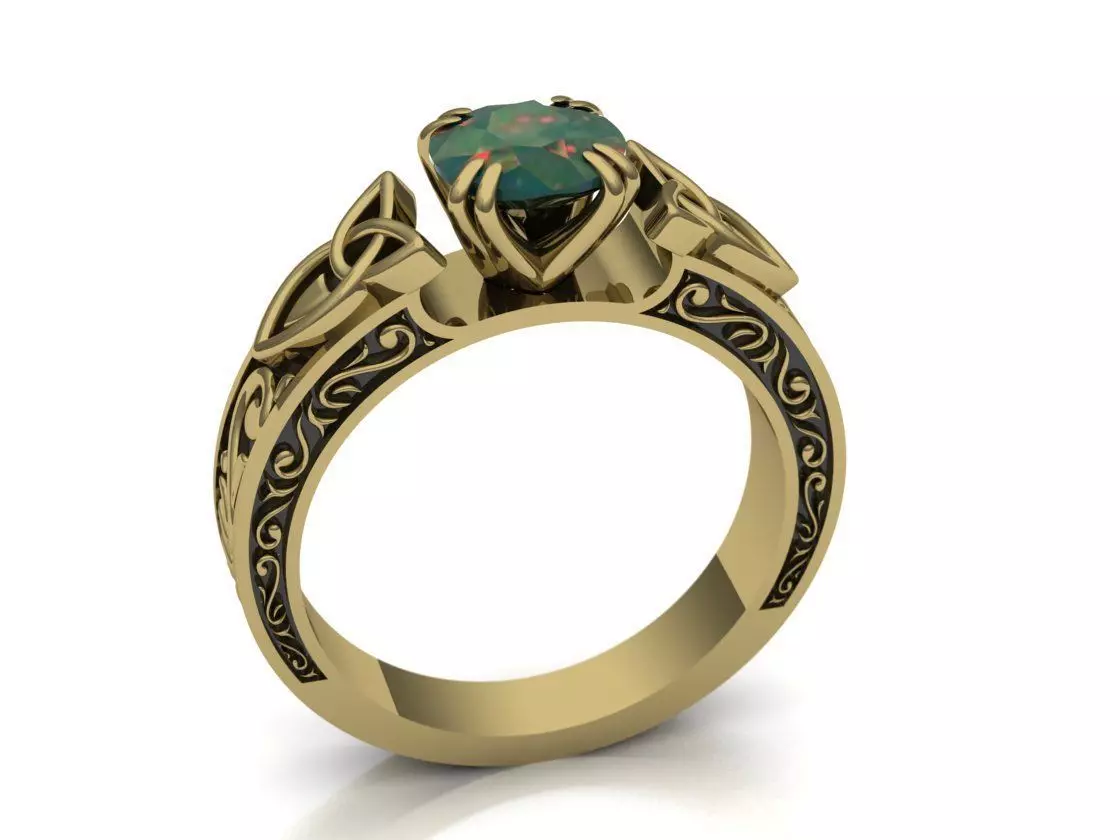 Ring scandinavian celtic 3D print model