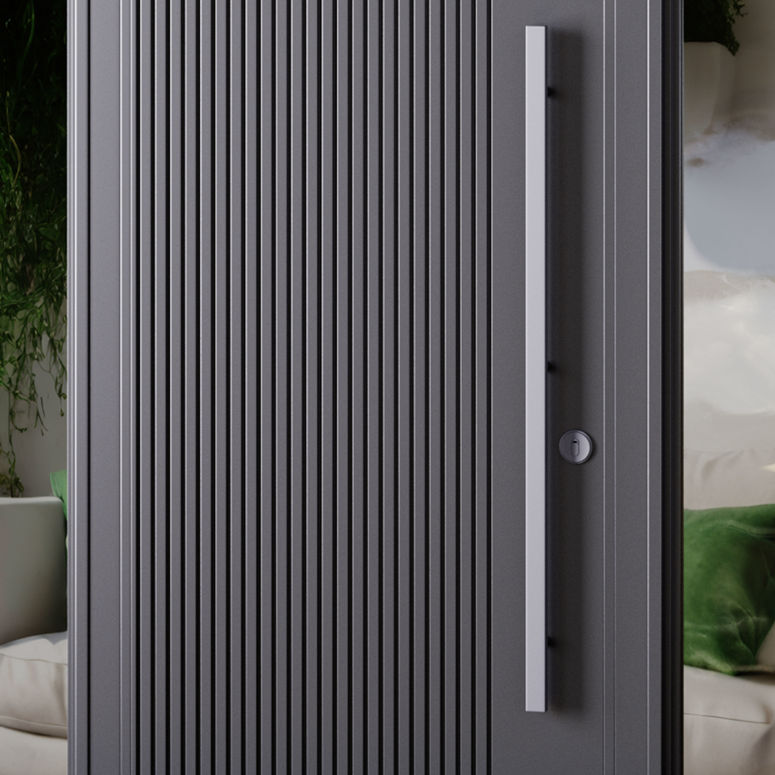 Metal entrance group for home and office 3D model_4