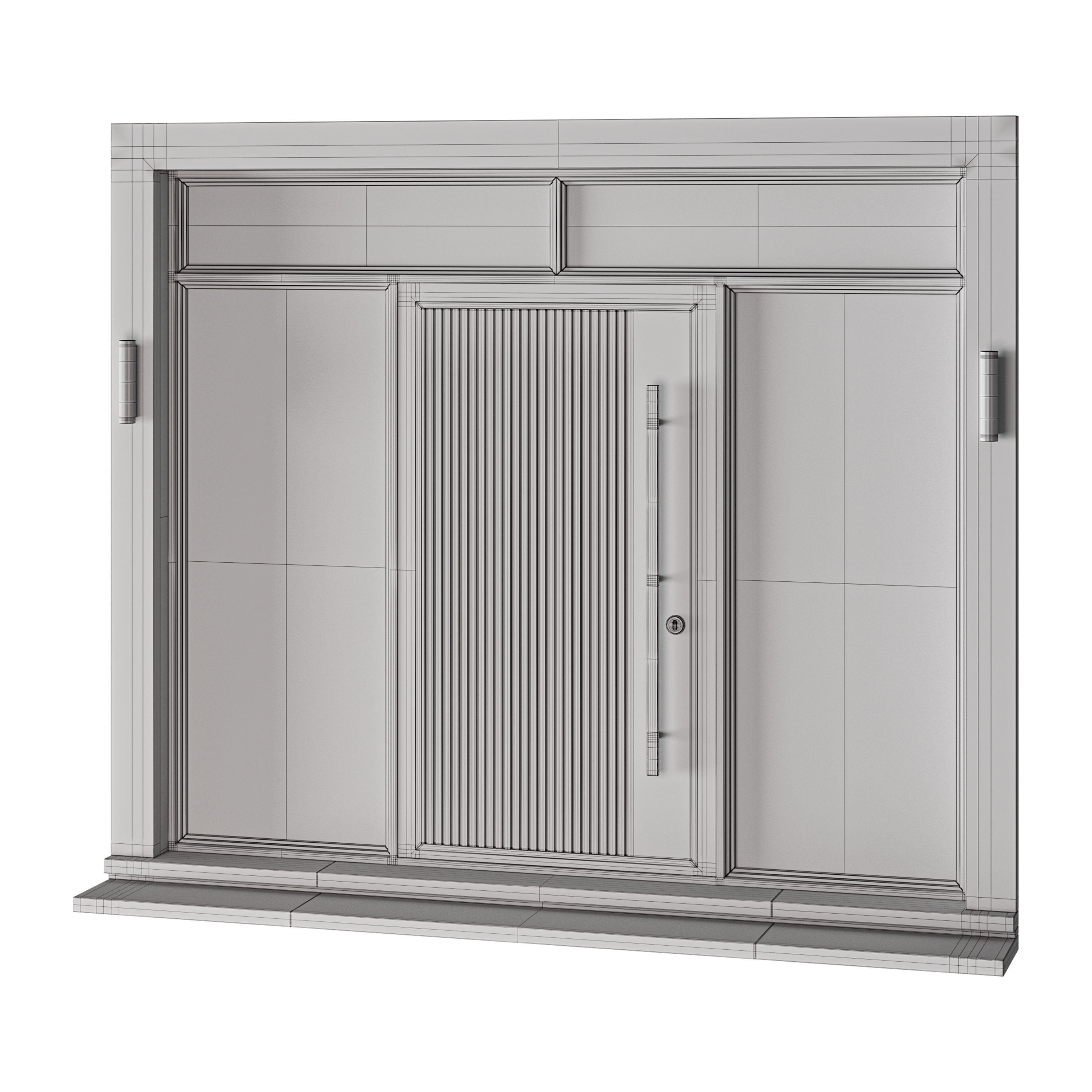 Metal entrance group for home and office 3D model_9