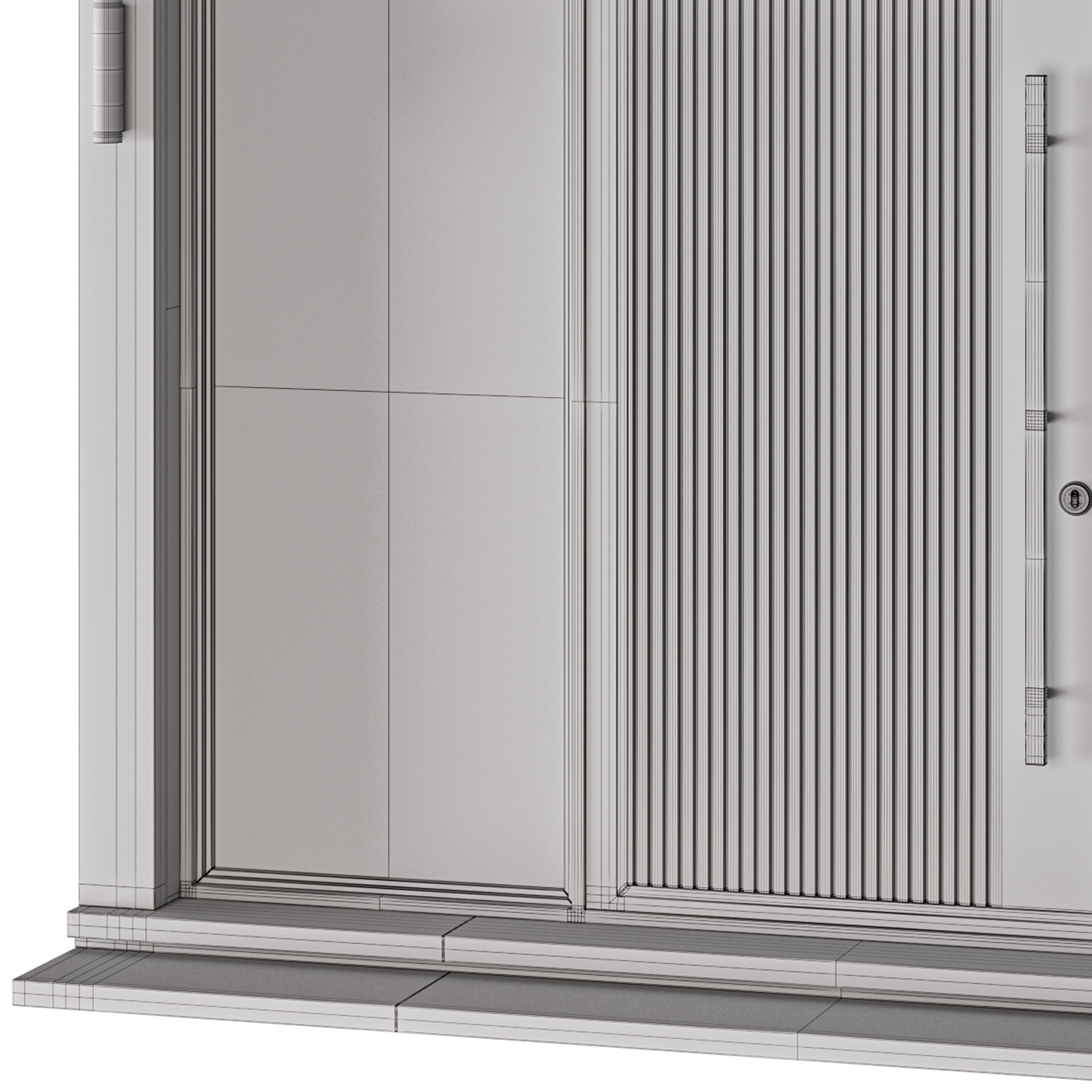 Metal entrance group for home and office 3D model_11