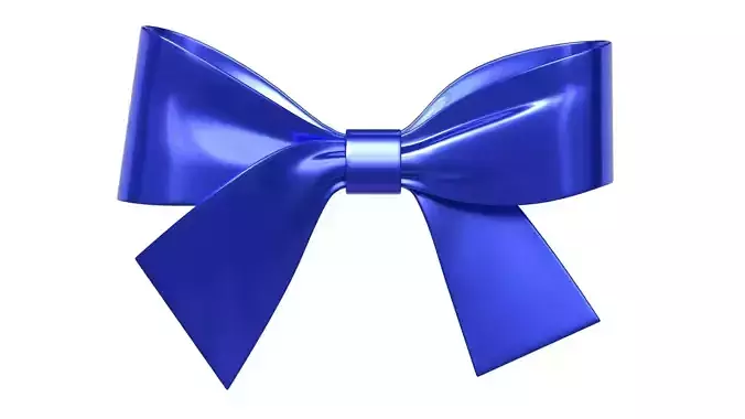 Christmas Bow Ribbon 80 Low-poly 3D model