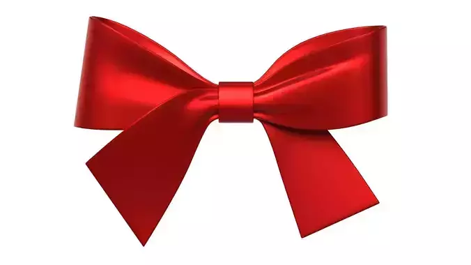 Christmas Bow Ribbon 84 Low-poly 3D model