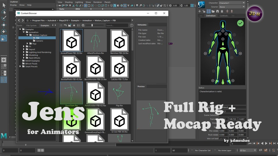 Base Mesh - Jens - full rig - PBR lowpoly Low-poly 3D model_4