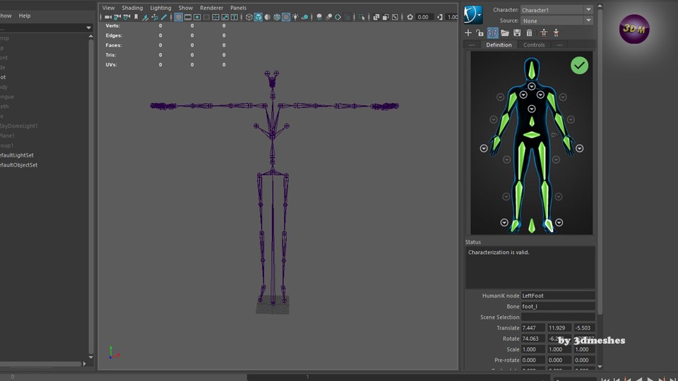 Base Mesh - Janinne - full rig - PBR lowpoly Low-poly 3D model_7