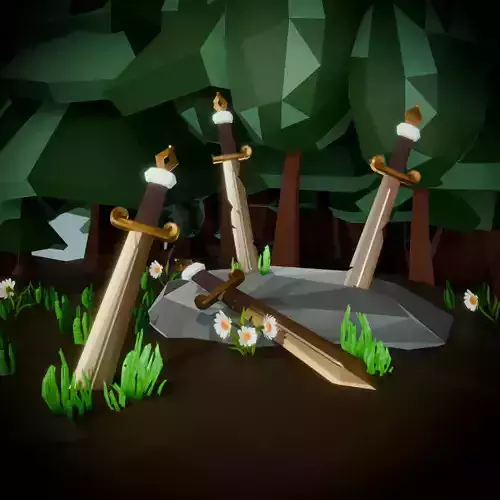 High-Quality Low Poly Sword Pack