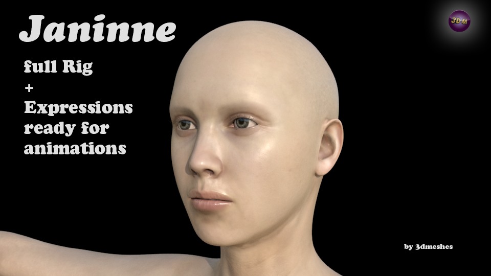 the Family JJJ - full rig - PBR lowpoly 3D Model Collection_4