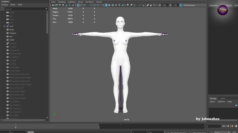 the Family JJJ - full rig - PBR lowpoly 3D Model Collection_1