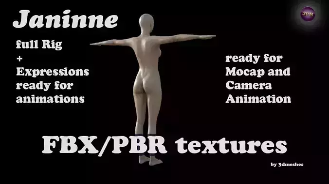 the Family JJJ - full rig - PBR lowpoly 3D Model Collection