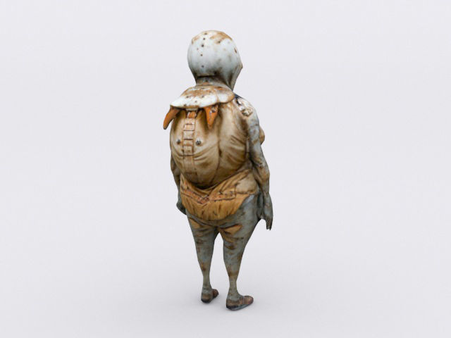 Alien explorer Low-poly 3D model_5