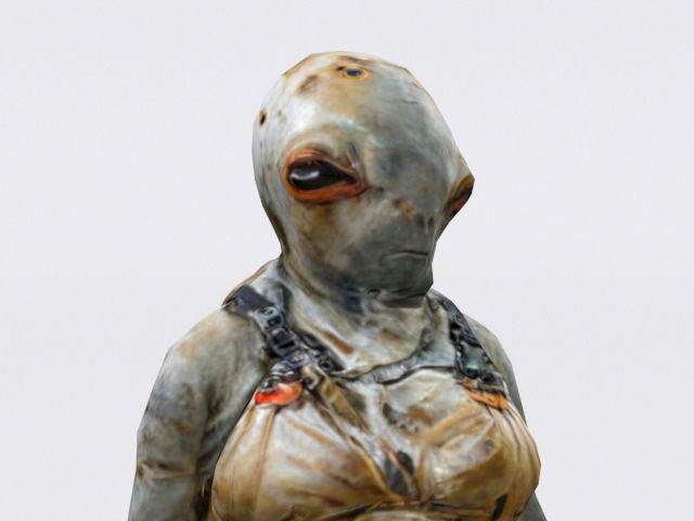 Alien explorer Low-poly 3D model_7