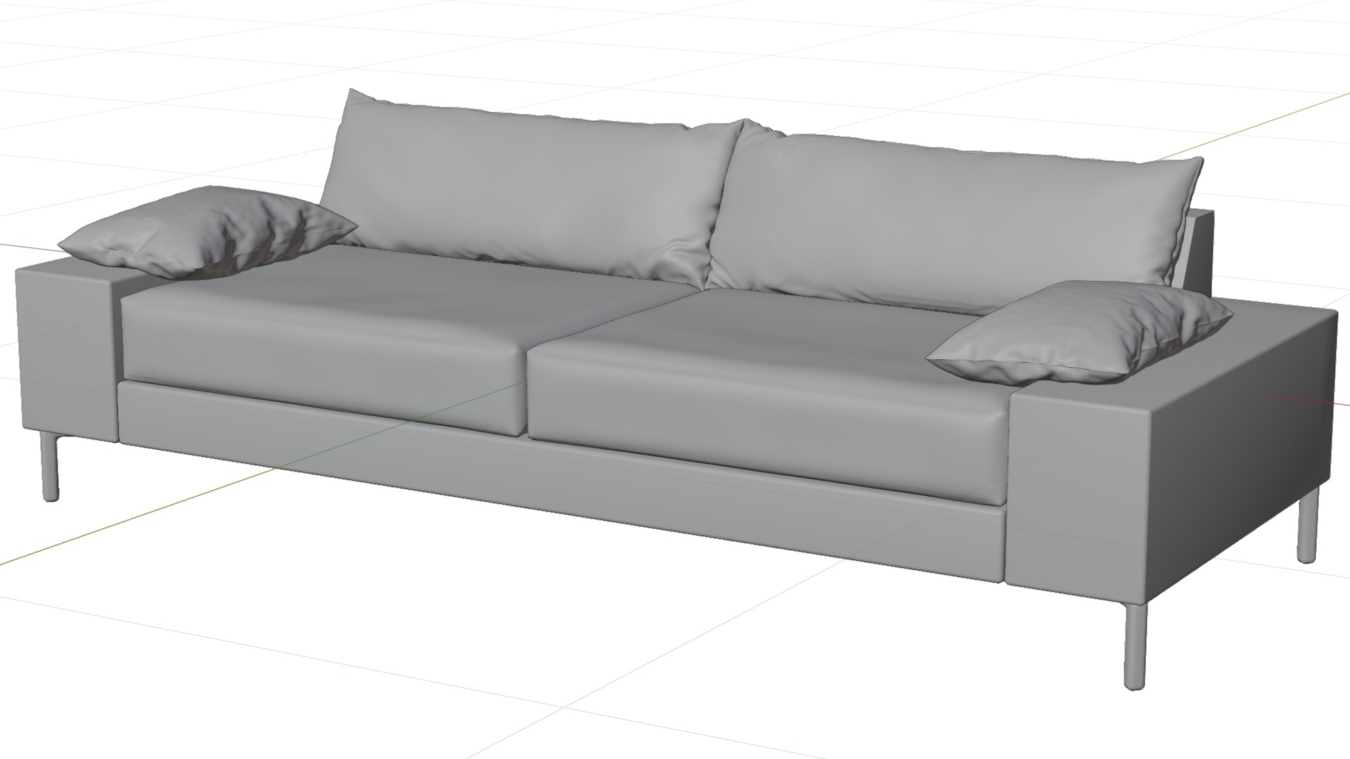 2 Seater Arena Sofa By Dag Hjelle Made in Blender 3D model 3D model_4