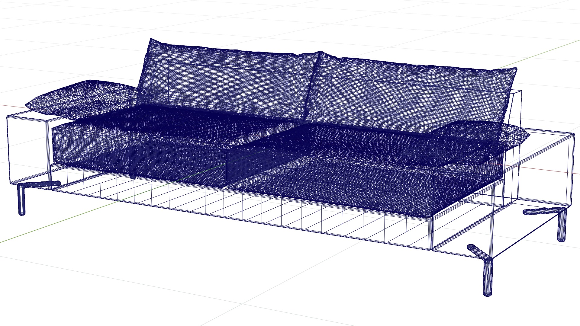 2 Seater Arena Sofa By Dag Hjelle Made in Blender 3D model 3D model_5