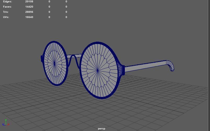 smart Round Glasses 3D model_8