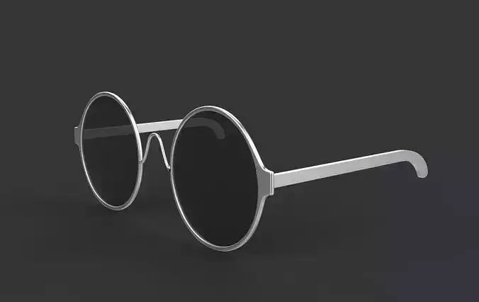 smart Round Glasses 3D model