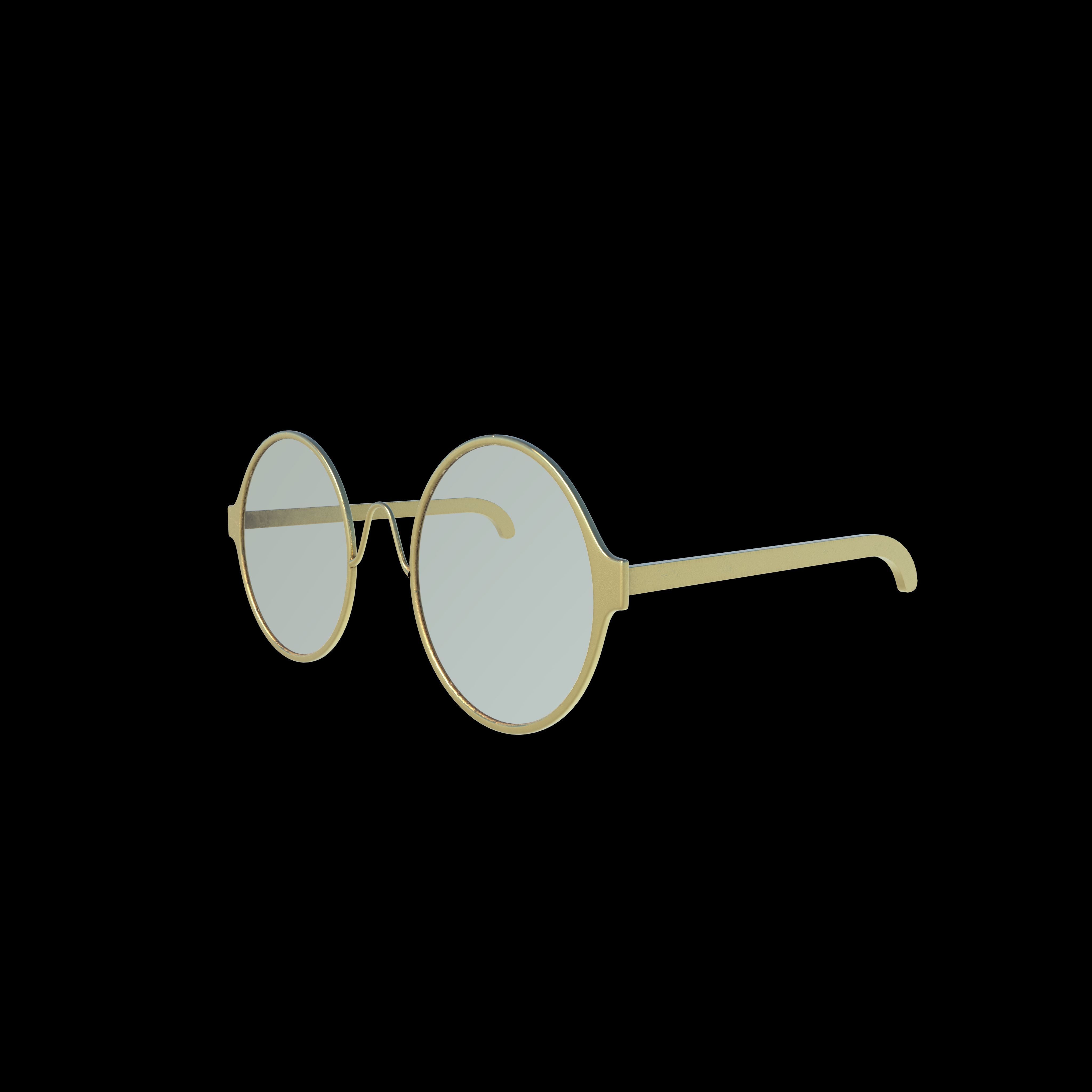smart Round Glasses 3D model_7