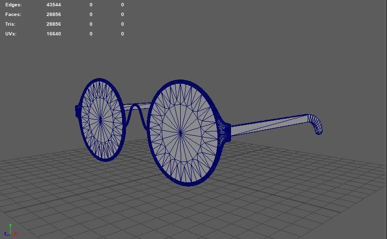 smart Round Glasses 3D model_9