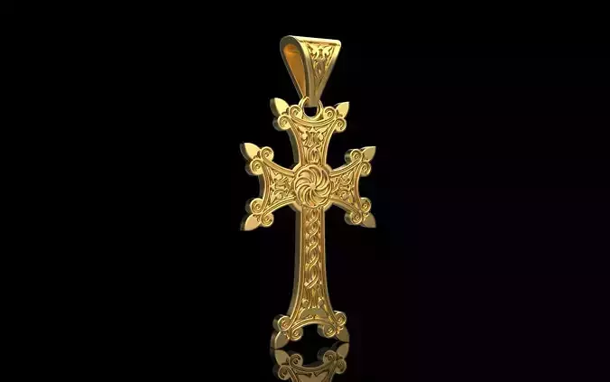 Cross Pendant 002 3d model