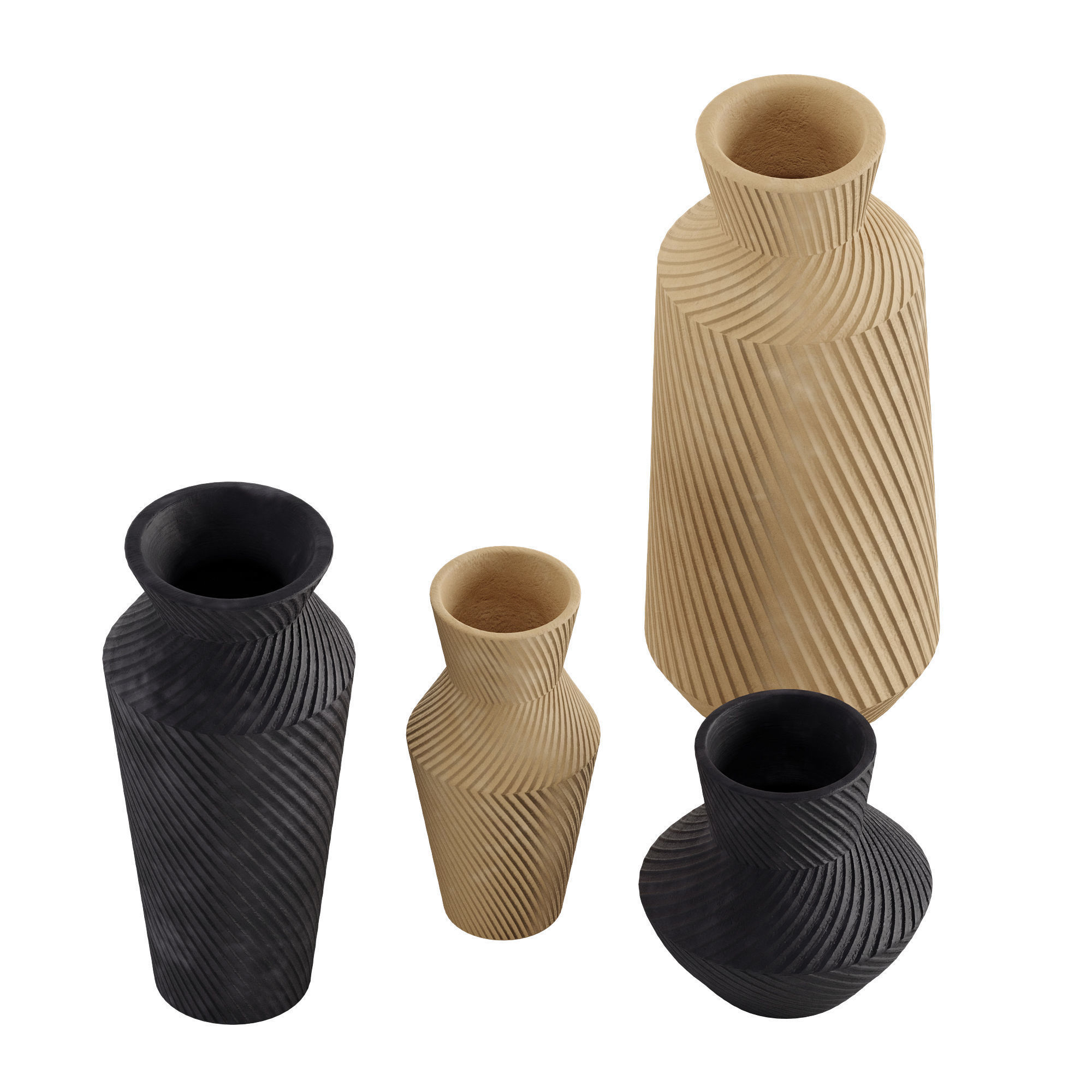 Asher Ceramic Vases 3D model_1