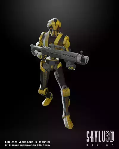 HK-55 Assassin Droid One12 Scale Articulation STL Files 3D print model