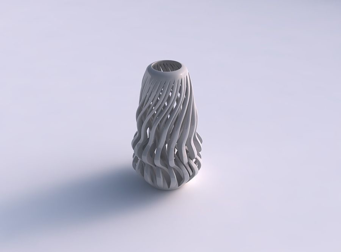 Vase taper twisted with muscle structure squeezed