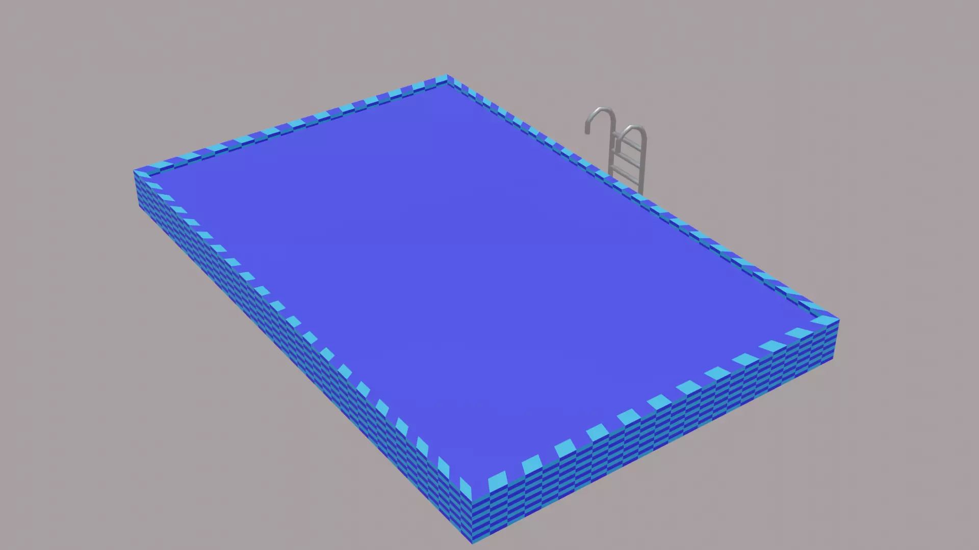 Swimming pool Low-poly 3D model