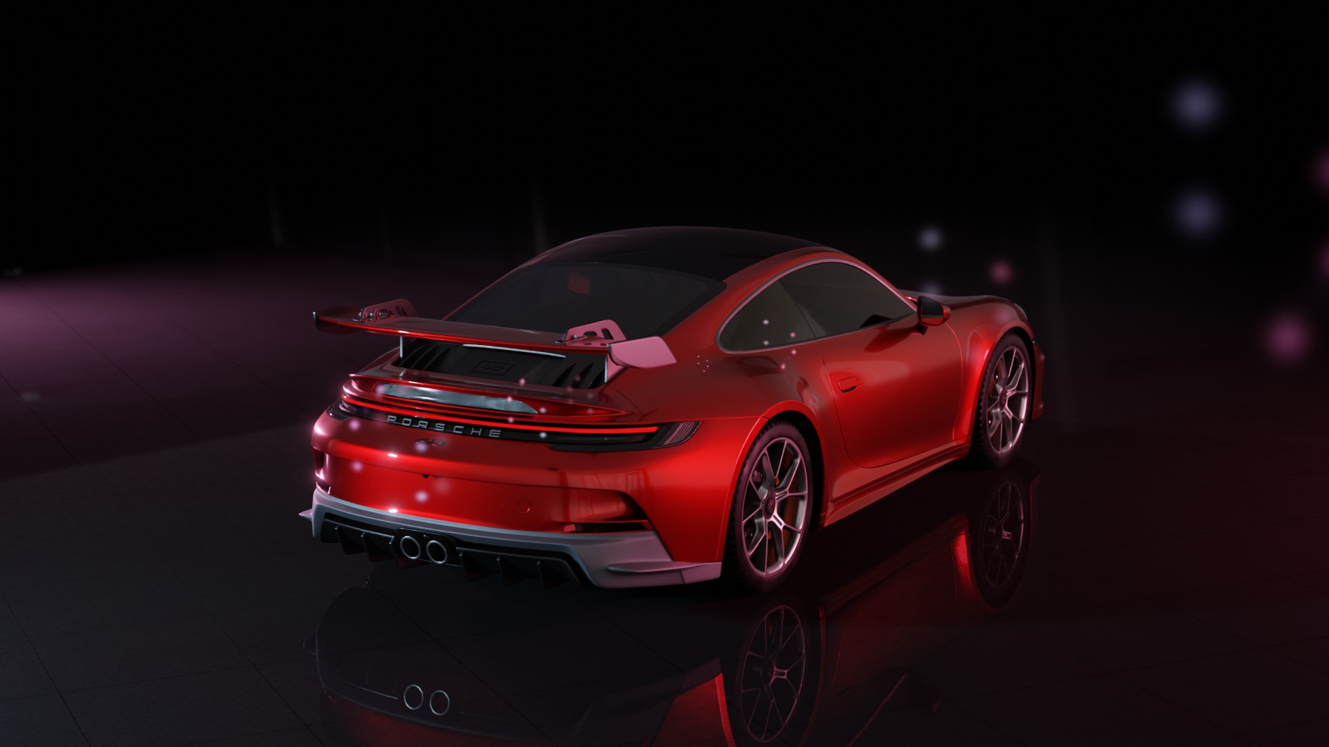 Porsche 911 GT3 2022 Rigged 3D model_2