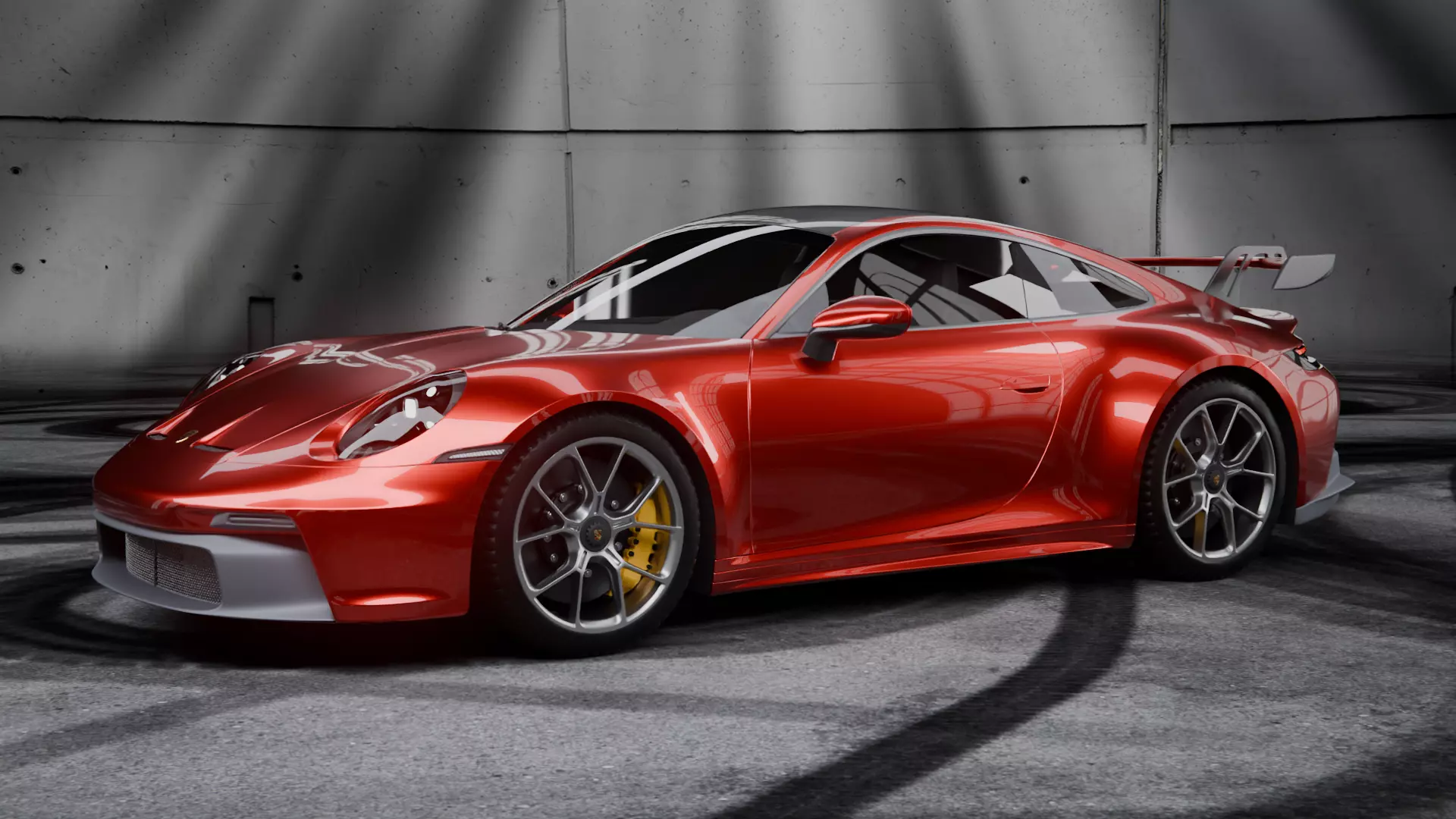 Porsche 911 GT3 2022 Rigged 3D model_0