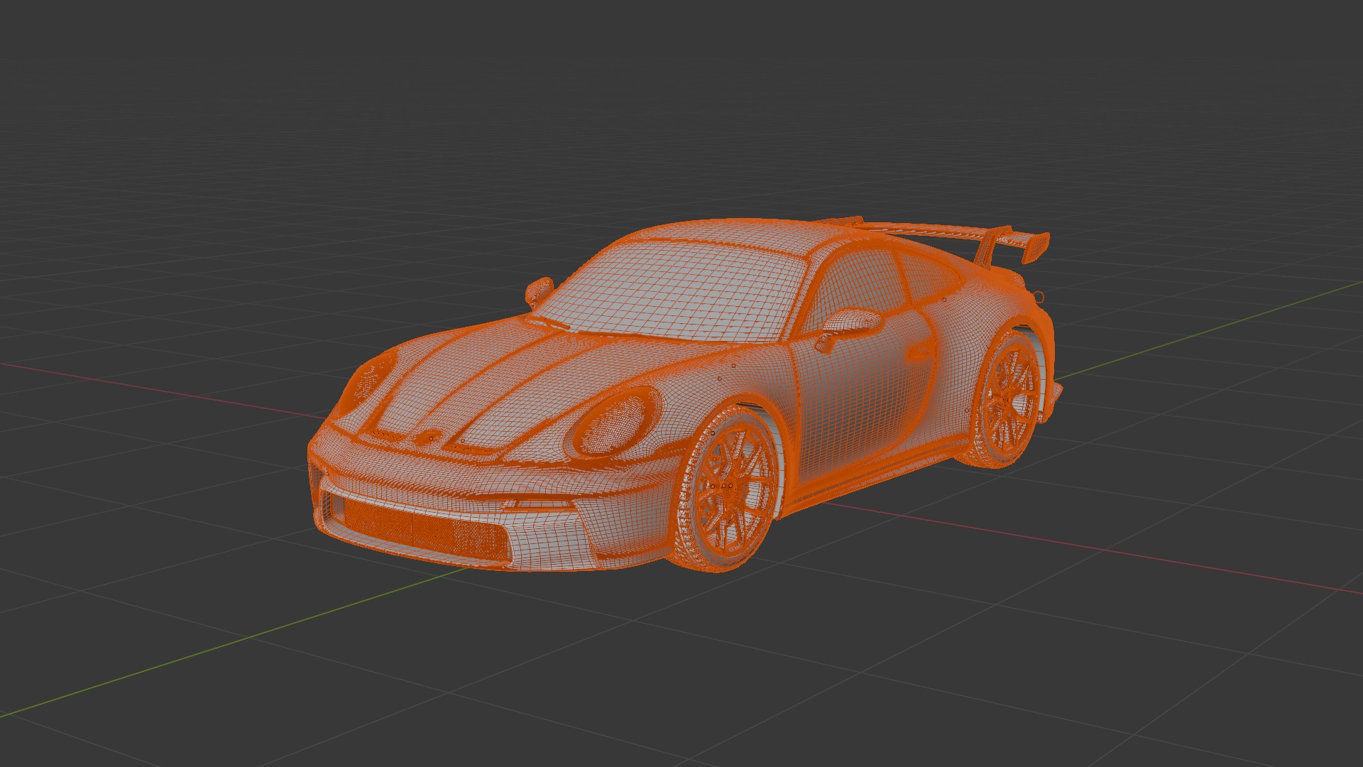 Porsche 911 GT3 2022 Rigged 3D model_11