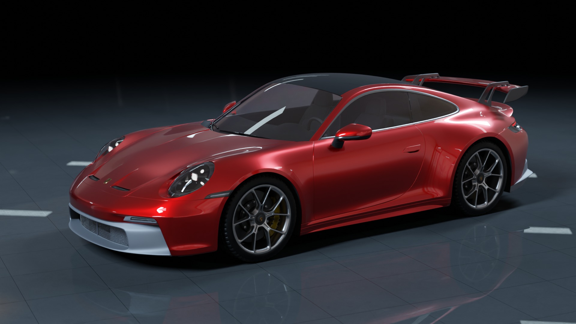 Porsche 911 GT3 2022 Rigged 3D model_1